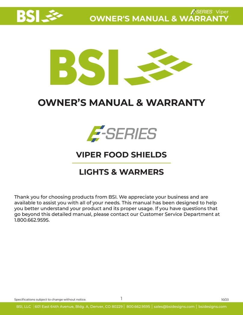 BSi E Series Owner's manual & warranty BSi E Series Owner's manual & warranty