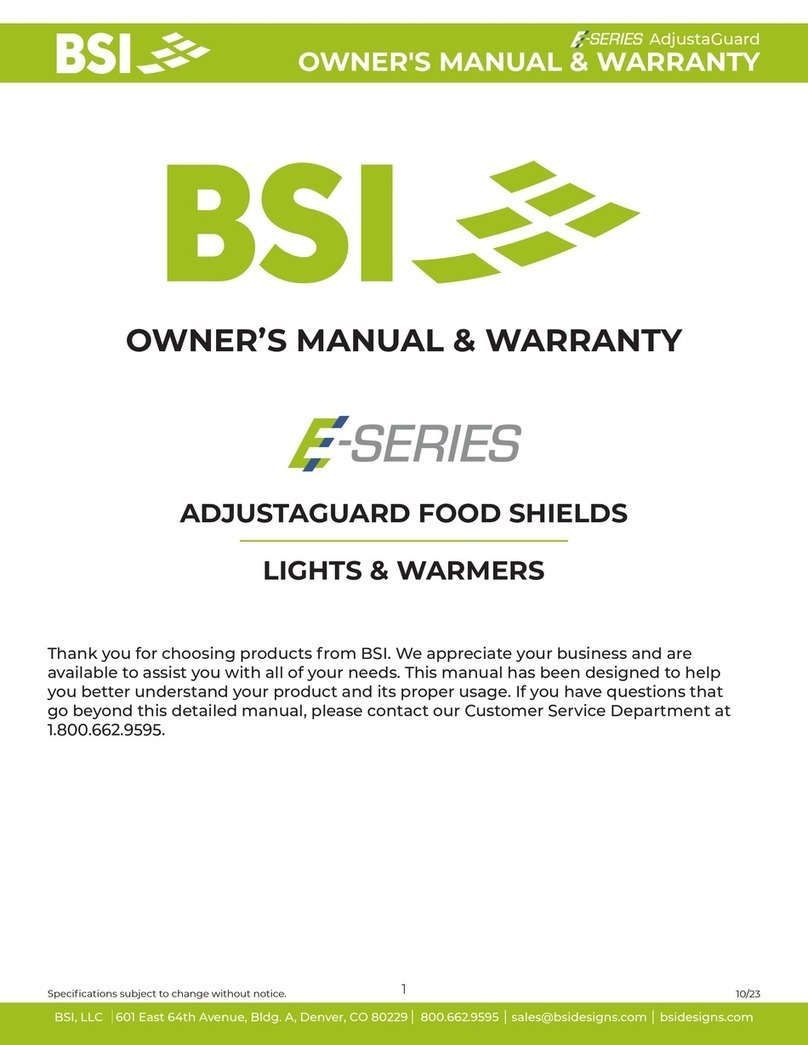 BSi E Series Owner's manual & warranty BSi E Series Owner's manual & warranty