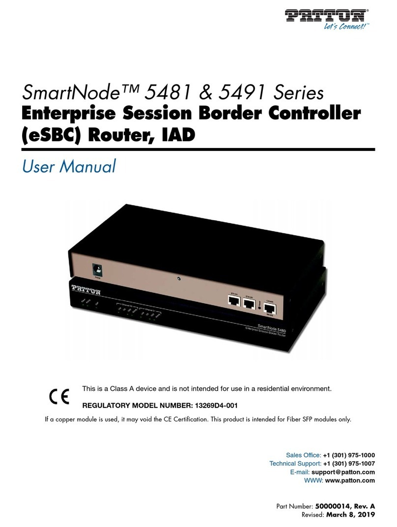 Patton SmartNode 5481 Series user manual