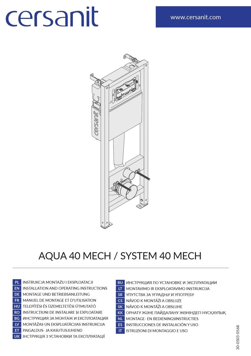 Cersanit AQUA 40 MECH Installation and operating instructions