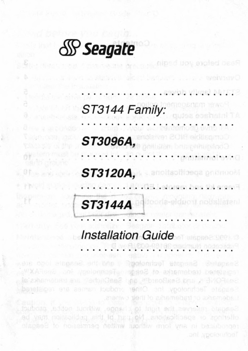 Seagate ST3144 Series installation guide
