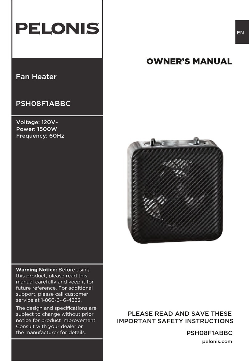 Pelonis PSH08F1ABBC owner's manual