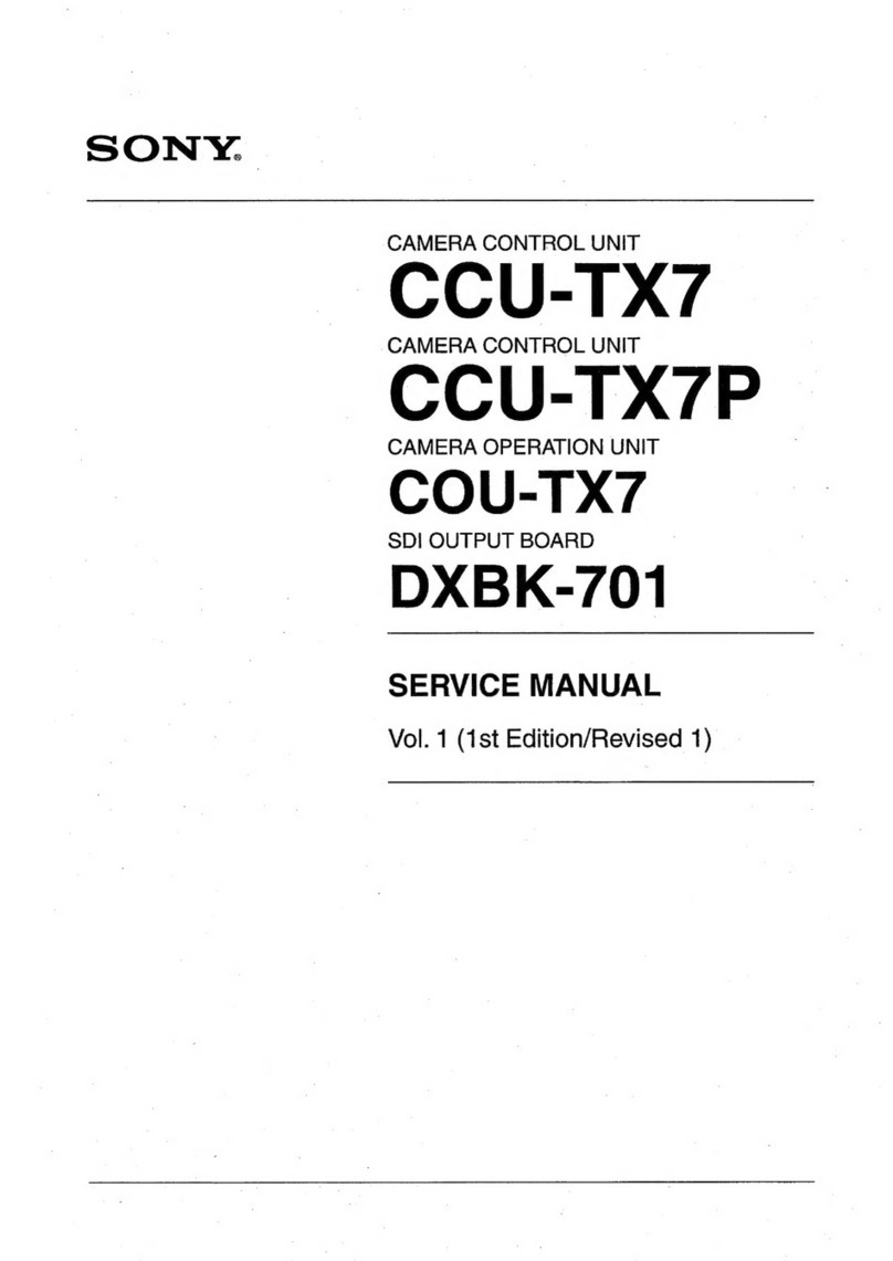 Sony CCU-TX7 User manual Sony CCU-TX7 User manual