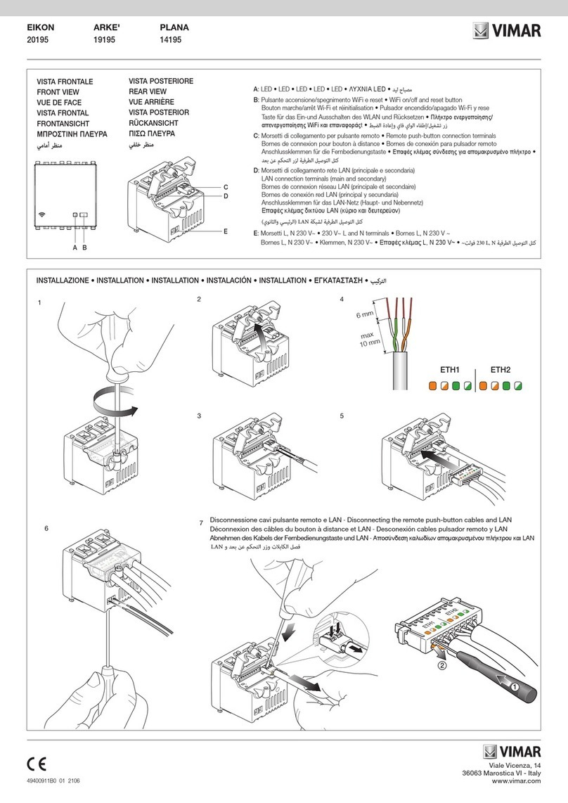 Vimar PLANA 14195 quick start guide