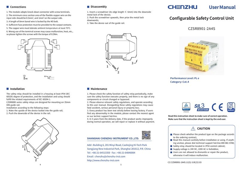 Chenzhu CZSR8901-2A4S user manual
