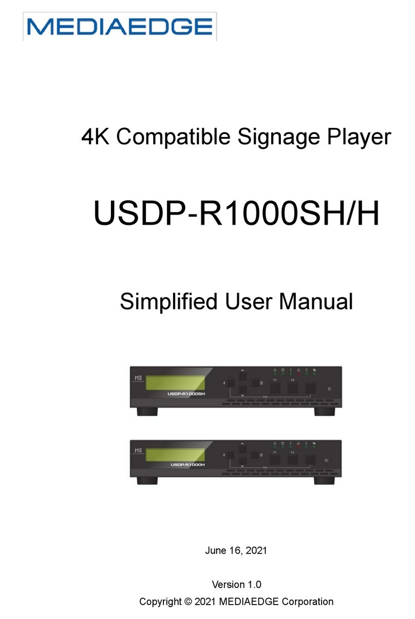 Mediaedge USDP-R1000SH/H Simplified user manual