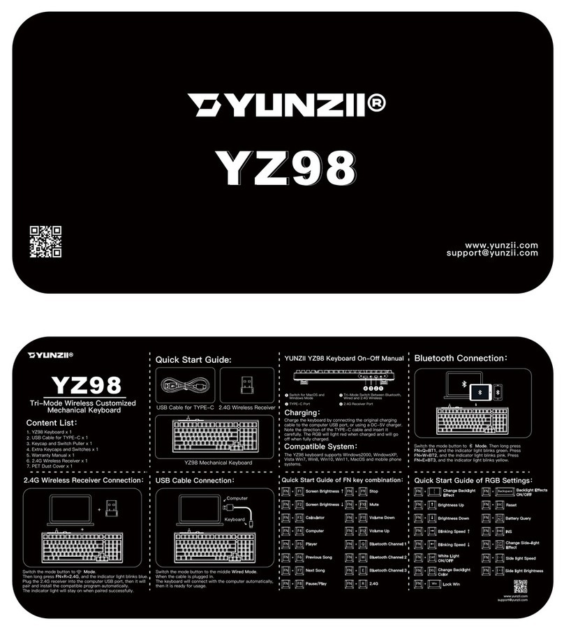 YUNZII YZ98 manual