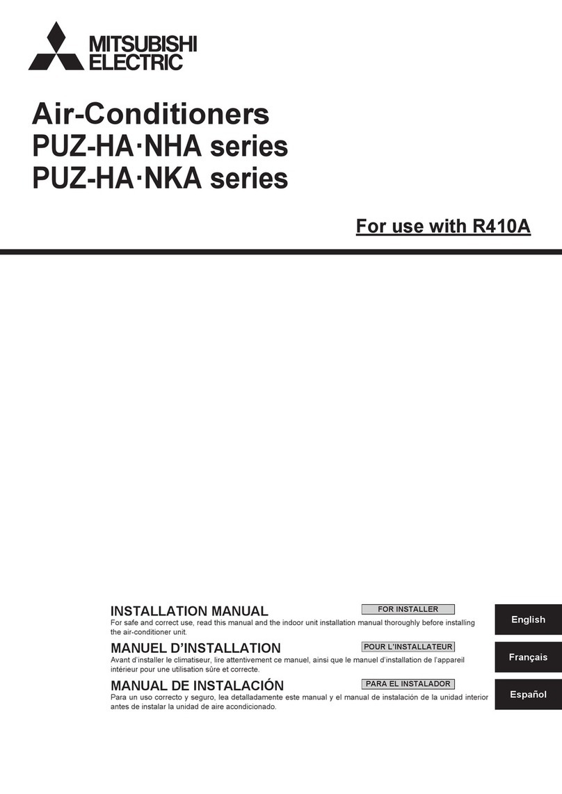 Mitsubishi Electric PUZ-HA NHA Series User manual
