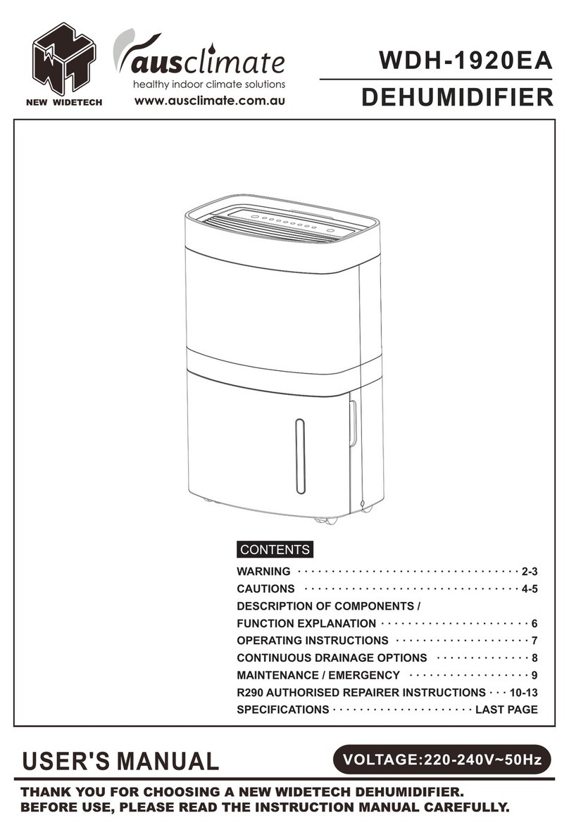 NEW WIDETECH ausclimate WDH-1920EA user manual