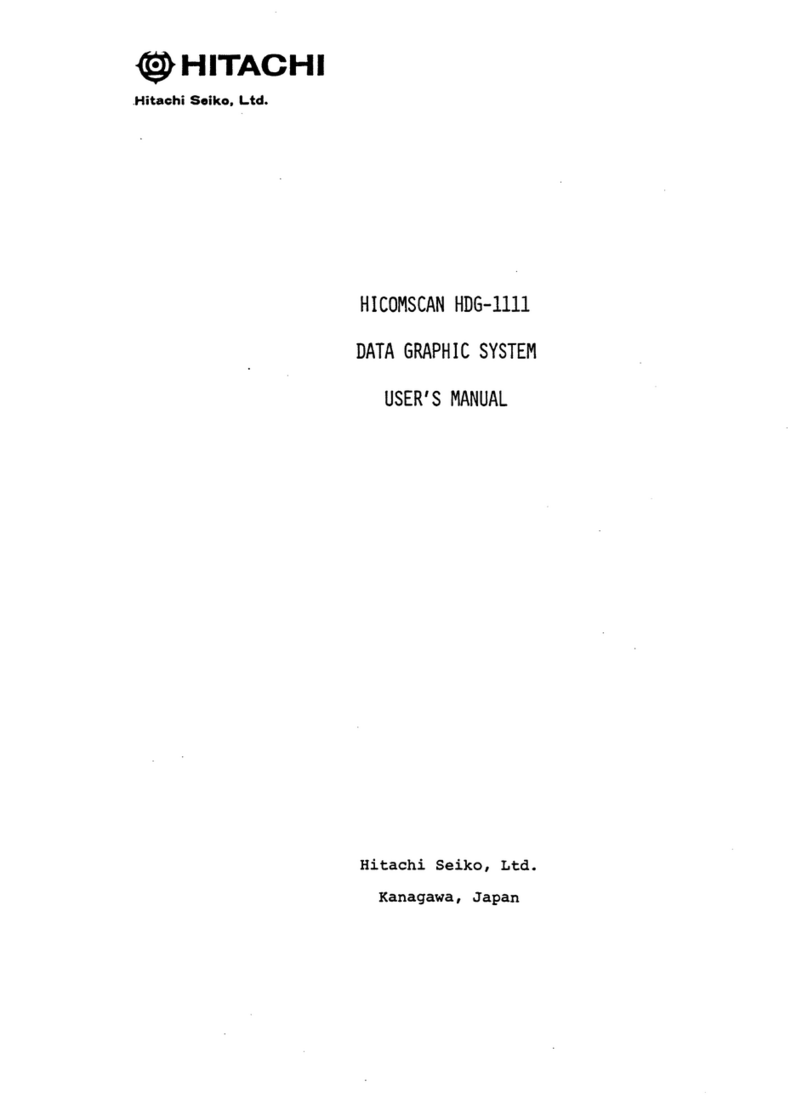 Hitachi HICOMSCAN HDG-1111 User manual