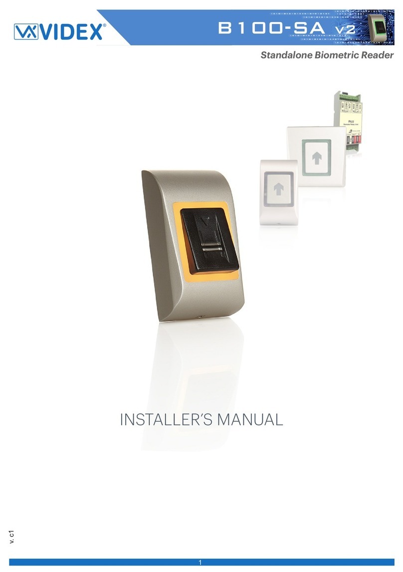 Videx B100-SA v2 Installer manual