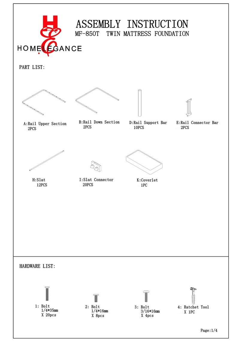 Homelegance MF-850T Assembly instruction