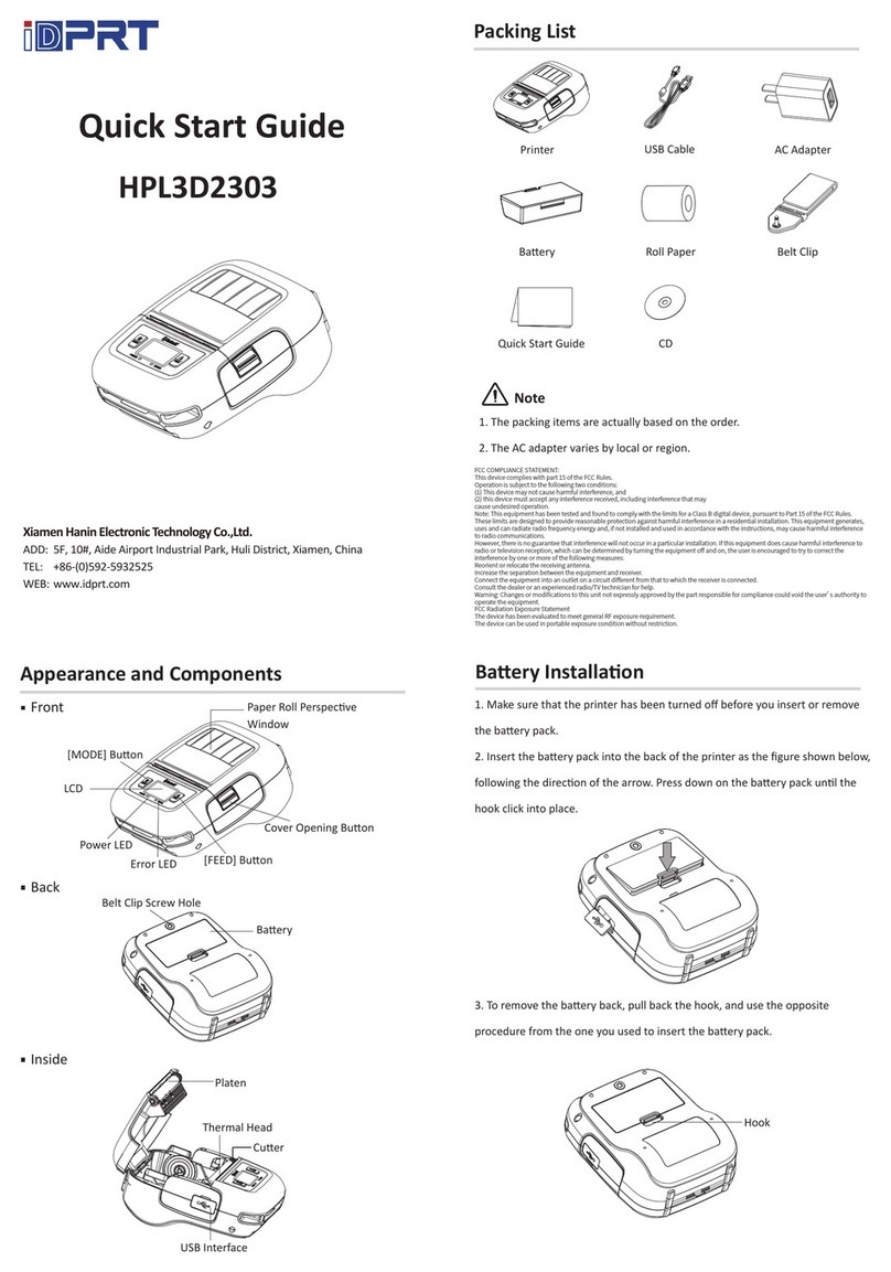 iDPRT HPL3D2303 User manual