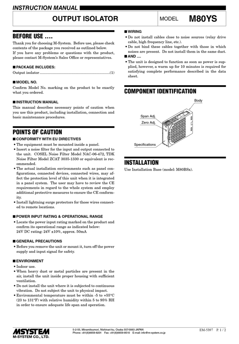 M-system M80YS User manual