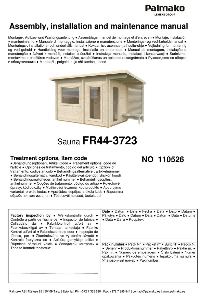 Lemeks Palmako FR44-3723 Assembly, installation and maintenance manual
