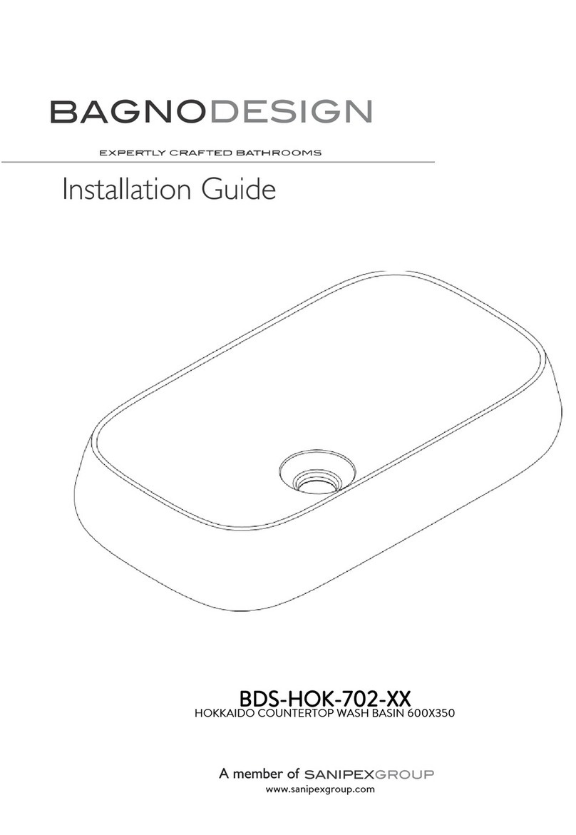 Sanipex BAGNODESIGN HOKKAIDO BDS-HOK-702 Series installation guide