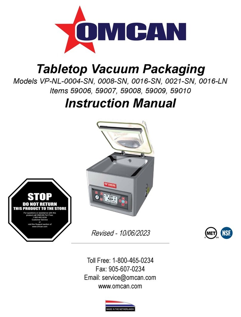 Omcan VP-NL-0004-SN User manual