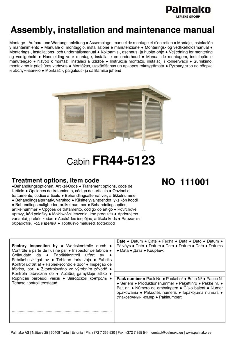 Lemeks Palmako FR44-5123 Assembly, installation and maintenance manual