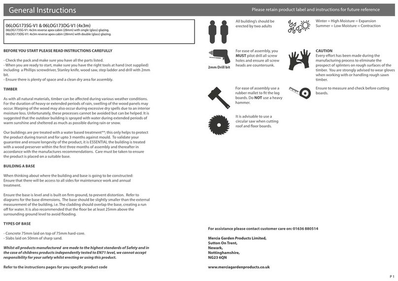 Mercia Garden Products 06LOG173SG-V1 User manual Mercia Garden Products 06LOG173SG-V1 User manual