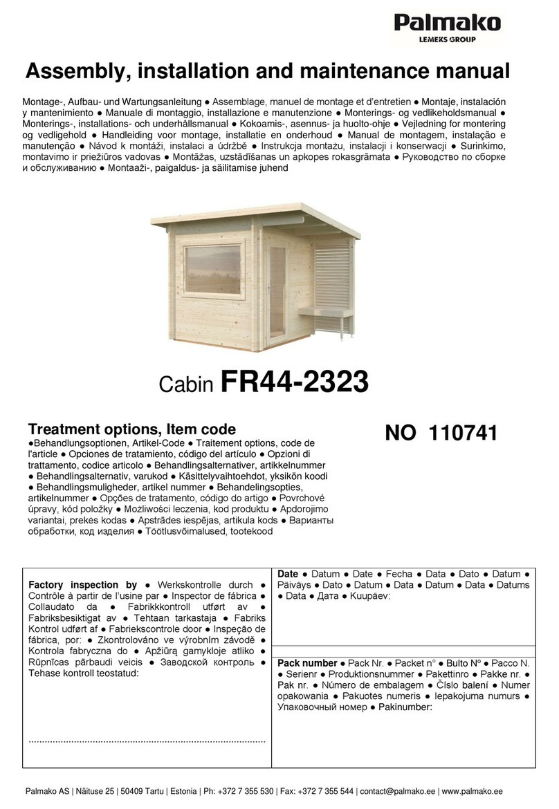 Lemeks Palmako FR44-2323 Installer manual