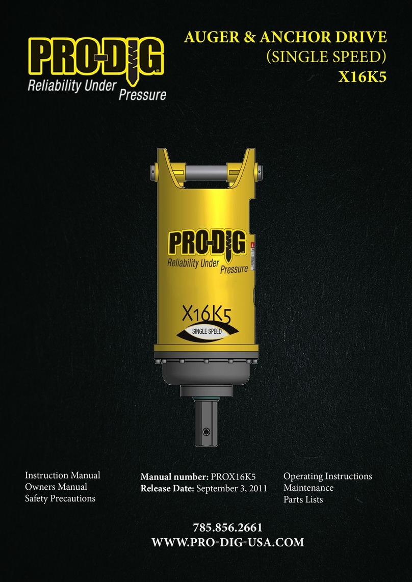 Pro-dig X16K5 instruction manual