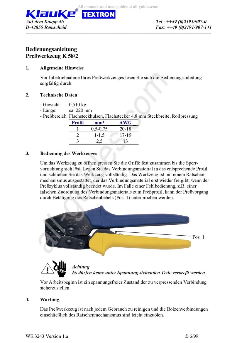 Textron Klauke K 58/2 User manual