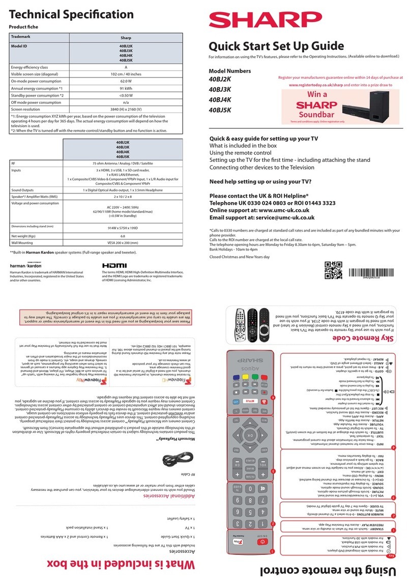 Sharp 40BJ3K Technical manual