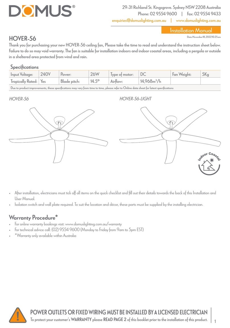 Domus HOVER-56 installation manual
