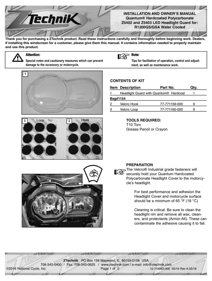 ZTechnik Quantum Z5403 Installation and owner's manual ZTechnik Quantum Z5403 Installation and owner's manual