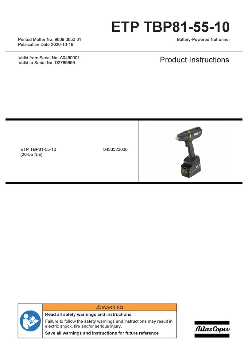 Atlas Copco ETP TBP81-55-10 Product instructions