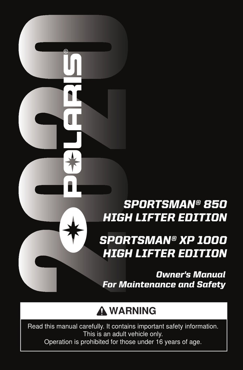 Polaris SPORTSMAN 850 HIGH LIFTER EDITION 2020 User manual