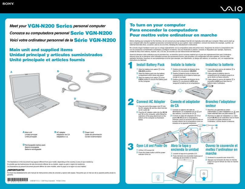 Sony VAIO VGN-N200 Series User manual