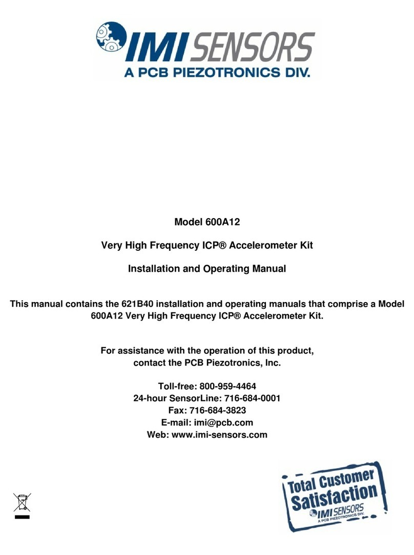 PCB Piezotronics IMI Sensors 600A12 Installation and operating manual