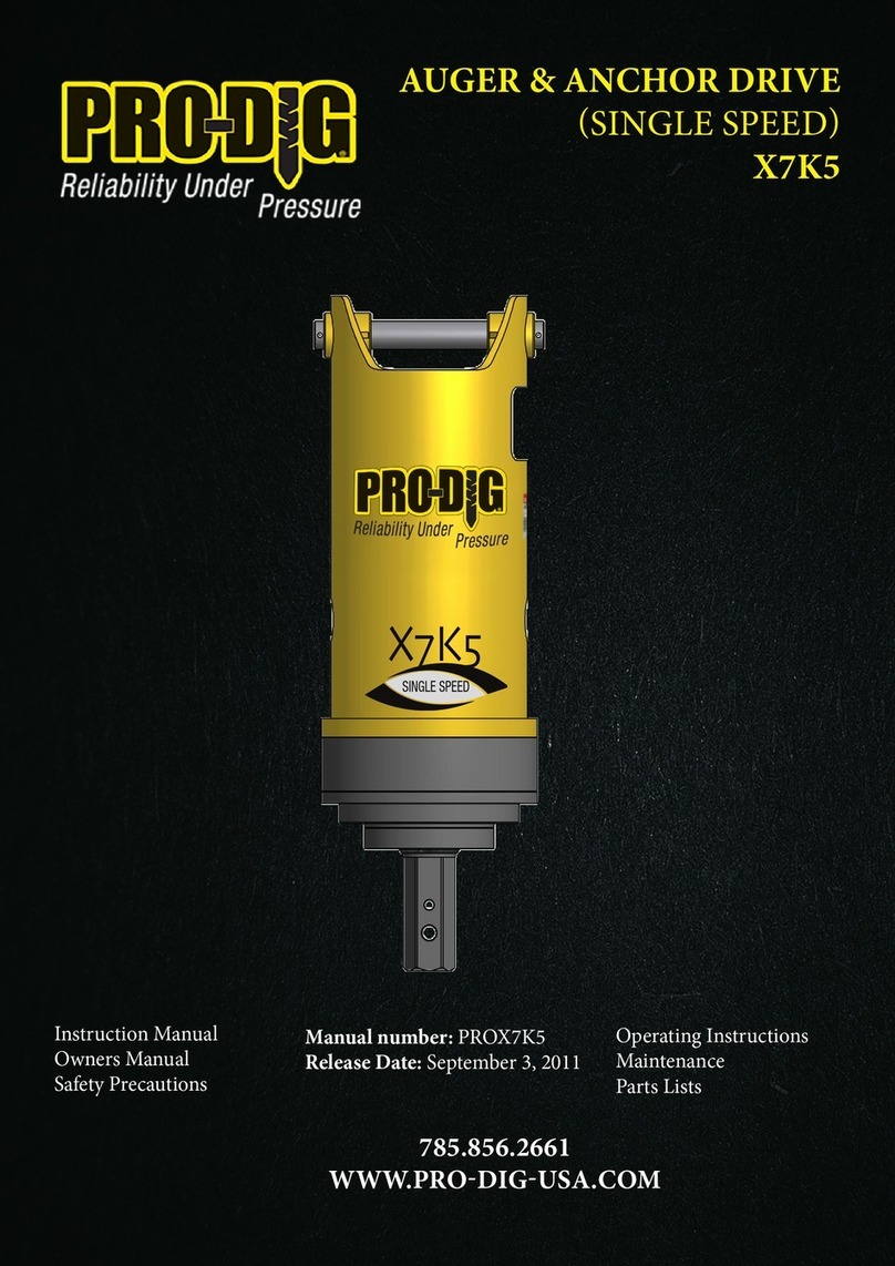 Pro-dig X7K5 instruction manual