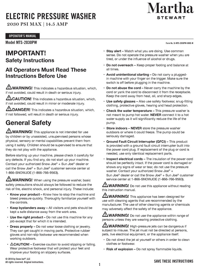 Martha Stewart MTS-2030PW Operator's manual