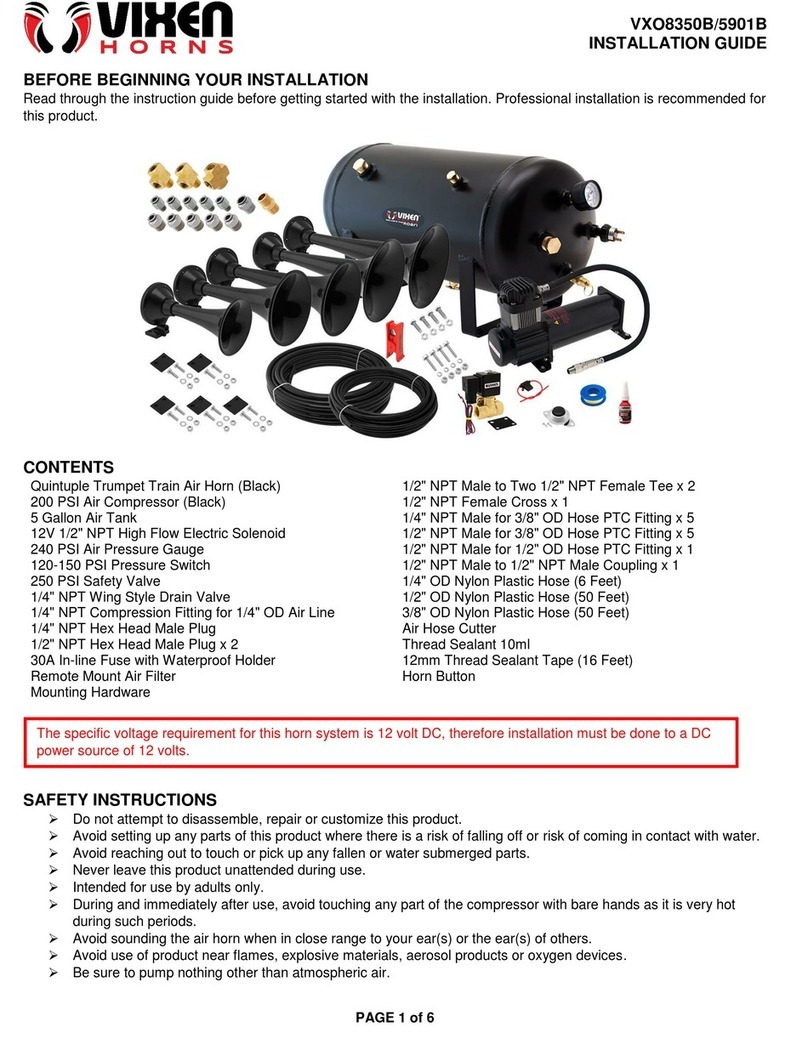 Vixen Horns VXO8350B/5901B installation guide