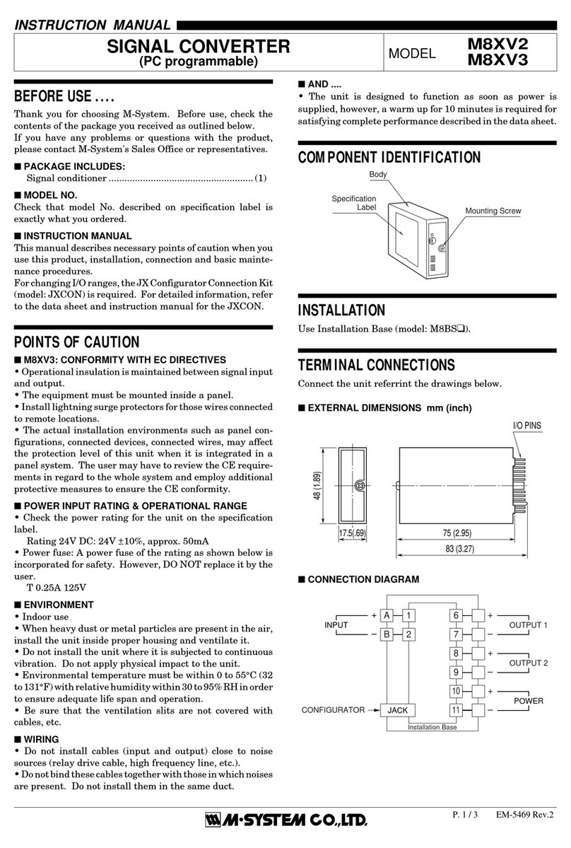 M-system M8XV3 instruction manual