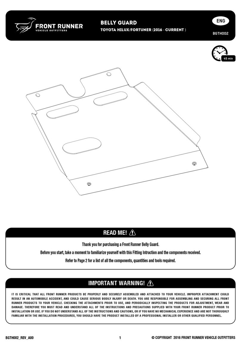 Front Runner BGTH002 User manual