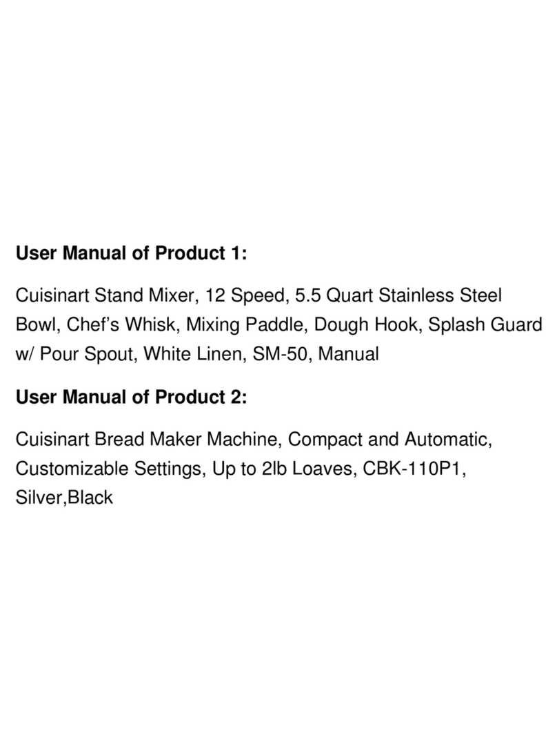 Cuisinart CBK-110P1 INSTRUCTION AND RECIPE BOOKLET