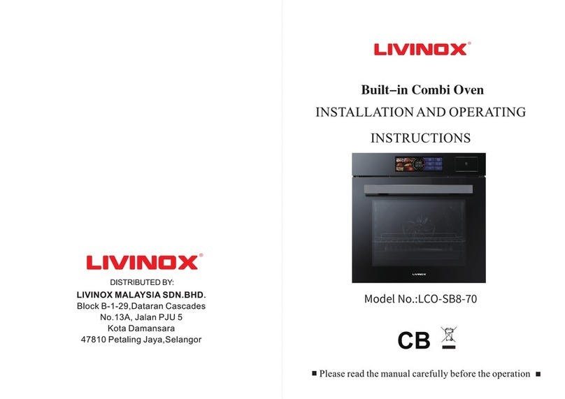 LIVINOX LCO-SB8-70 Installation and operating instructions LIVINOX LCO-SB8-70 Installation and operating instructions