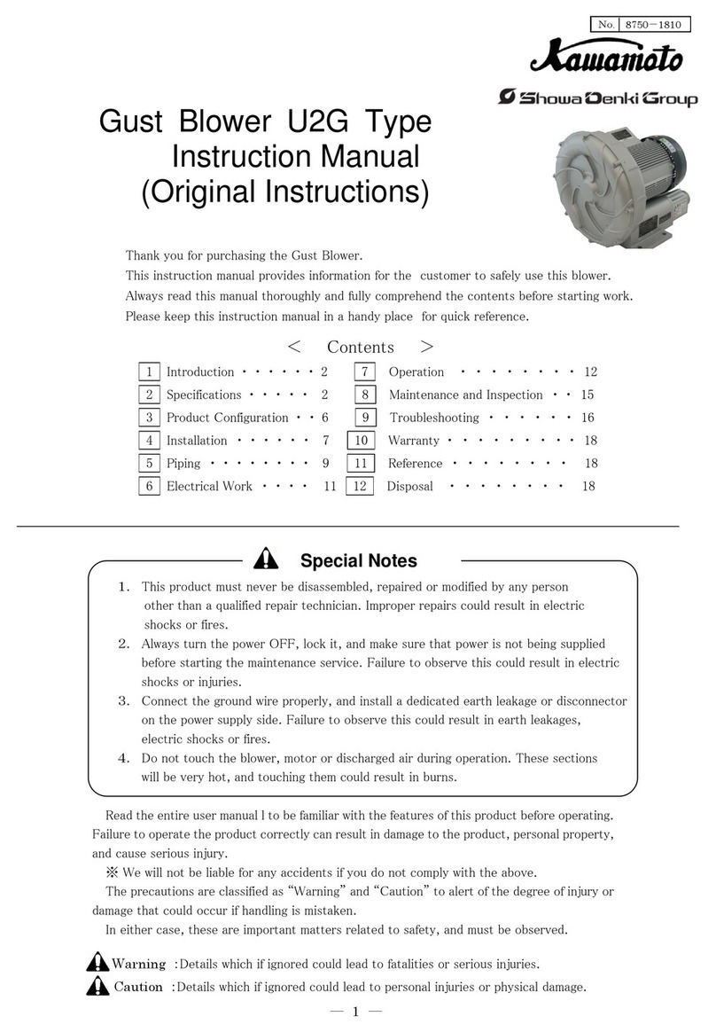 Kawamoto Pump Showa Denki U2G-70T instruction manual