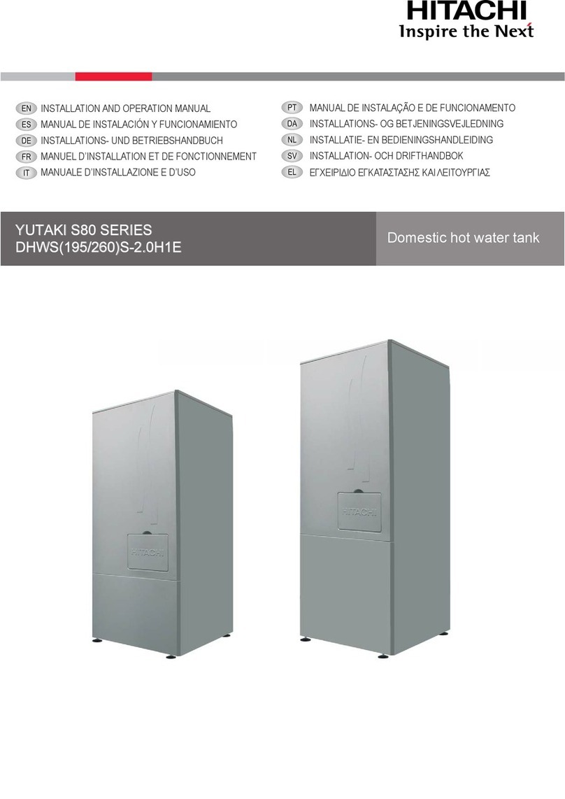 Hitachi YUTAKI S80 Series Installation and operation manual Hitachi YUTAKI S80 Series Installation and operation manual