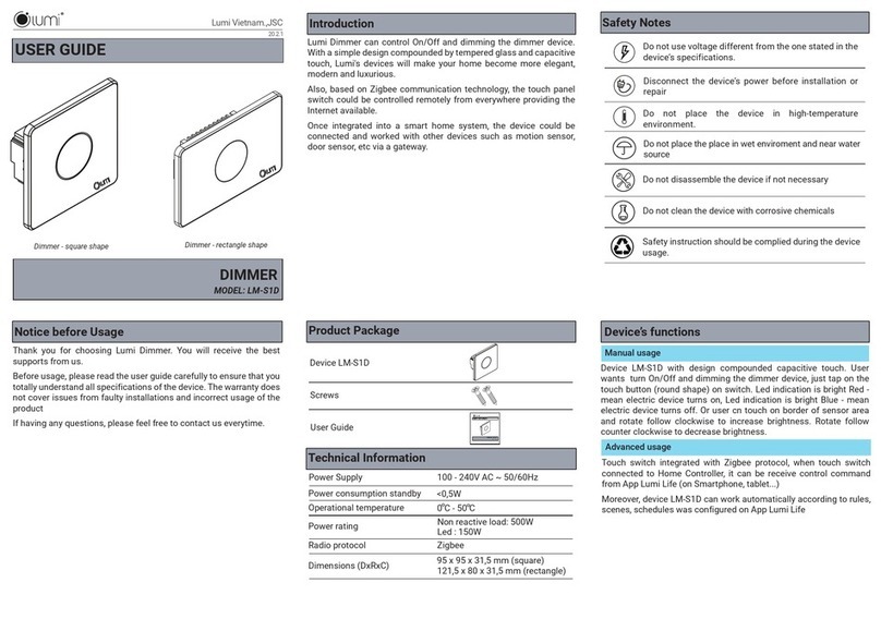 Lumi LM-S1D user guide
