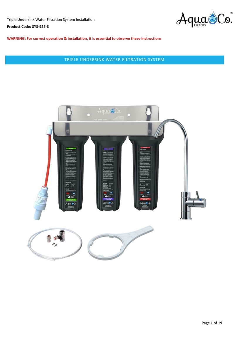 AquaCo SYS-925-3 Installation