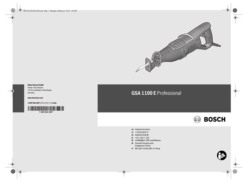 Bosch Professional GSA 1100 E User manual