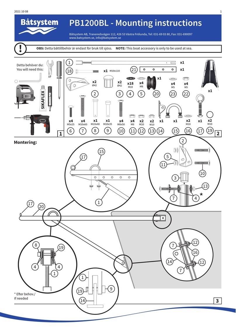 Batsystem PB1200BL Mounting instructions