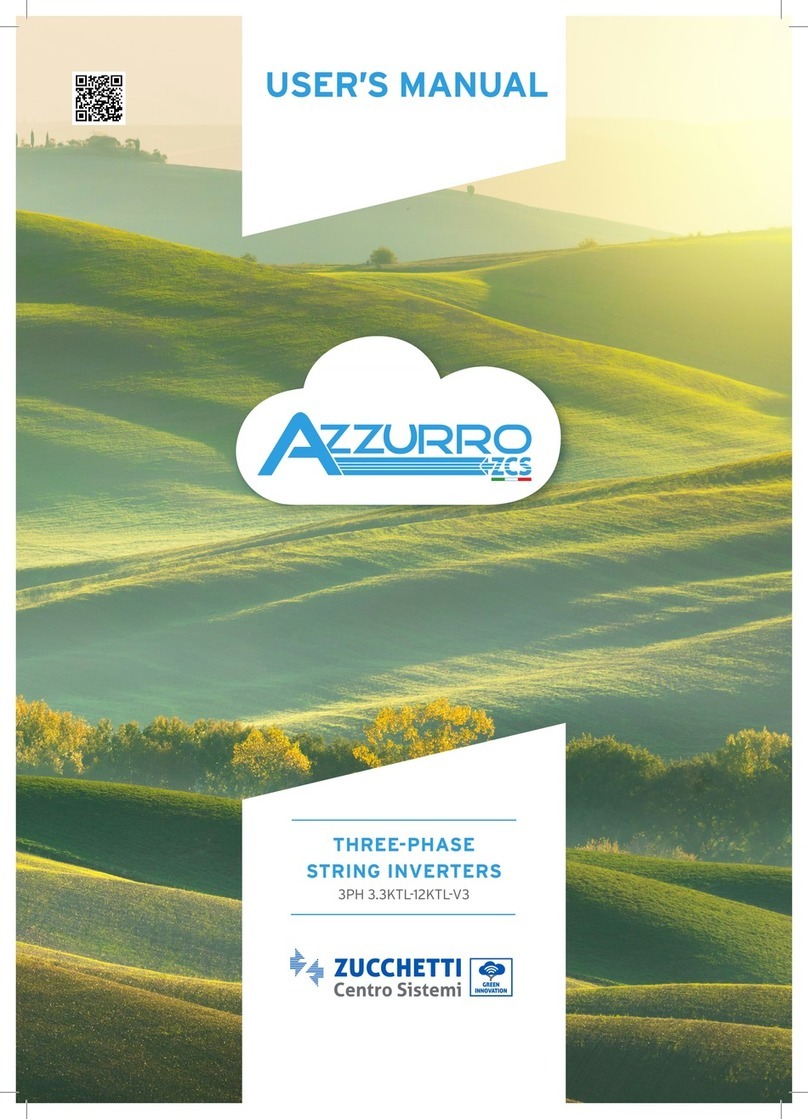 ZUCCHETTI AZZURRO 3PH 3.3KTL-12KTL-V3 user manual
