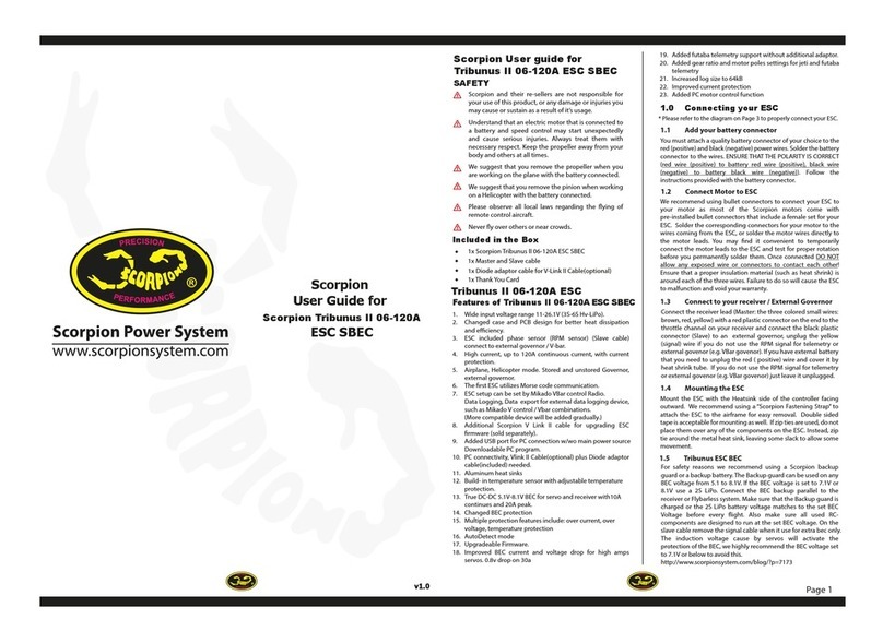 SCORPION Tribunus II 06-120A ESC SBEC user guide