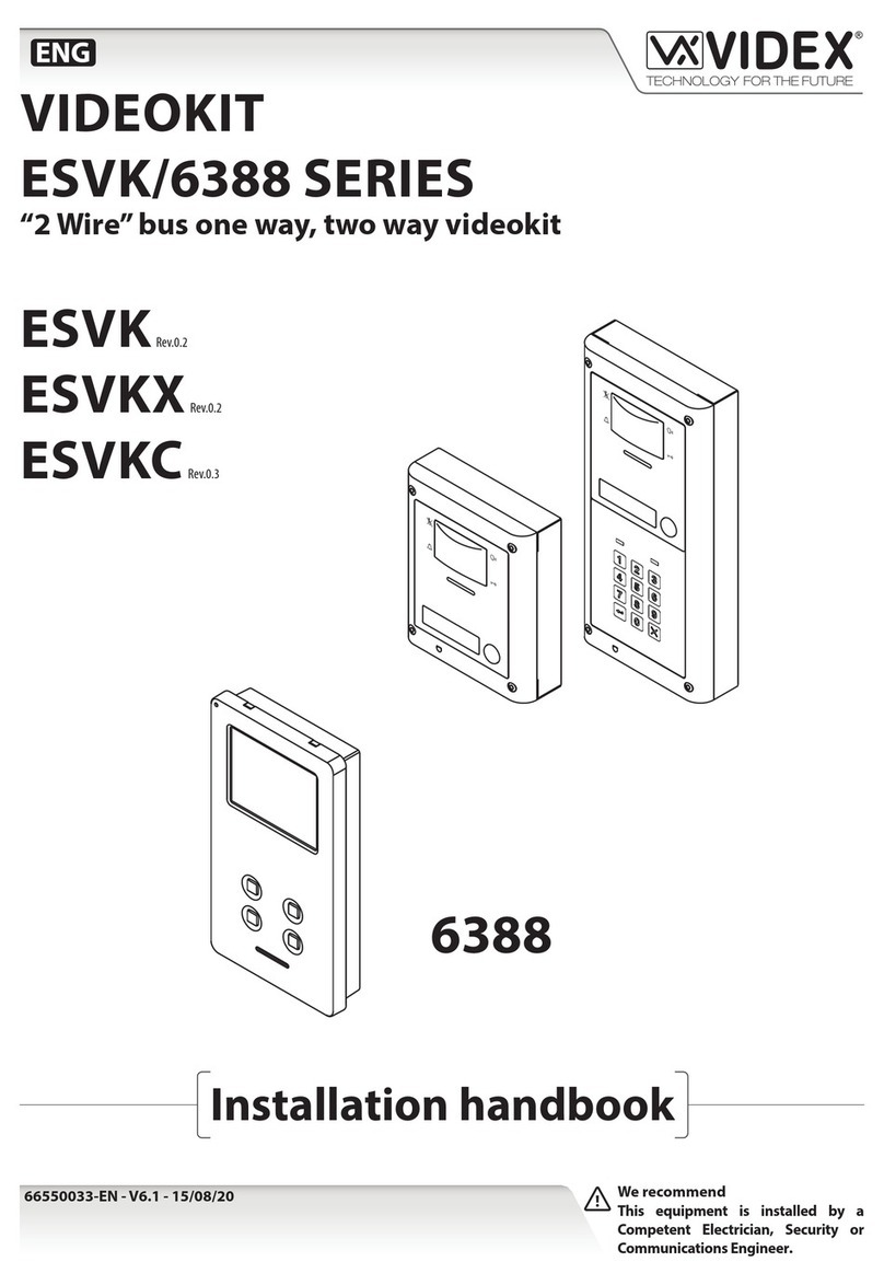 Videx ESVK 6388 Series System manual