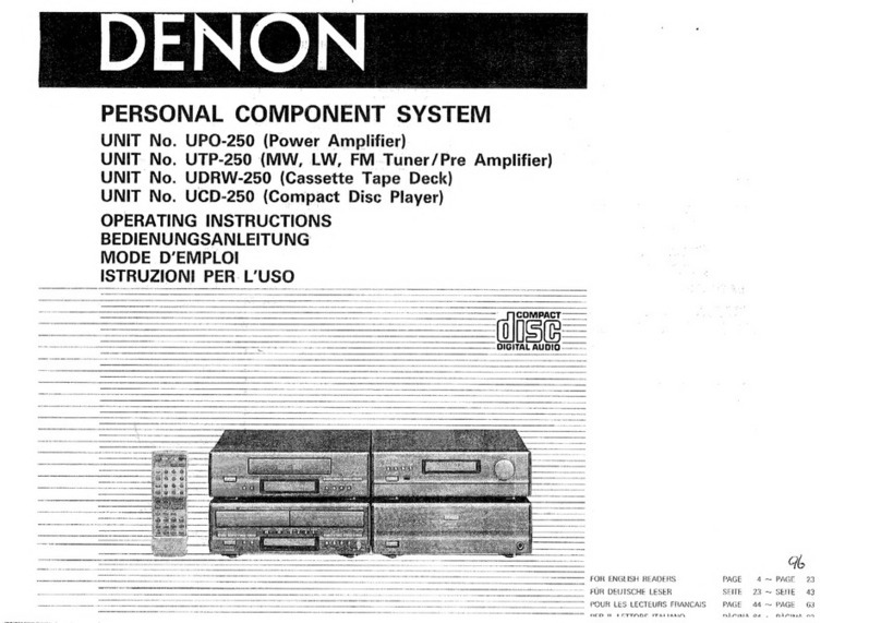 Denon UPO-250 operating instructions